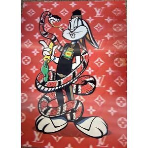Supreme  Looney Tunes Bugs Bunny DUCK 3D LENTICULAR Peeker Poster 15"x11" 2 In 1
